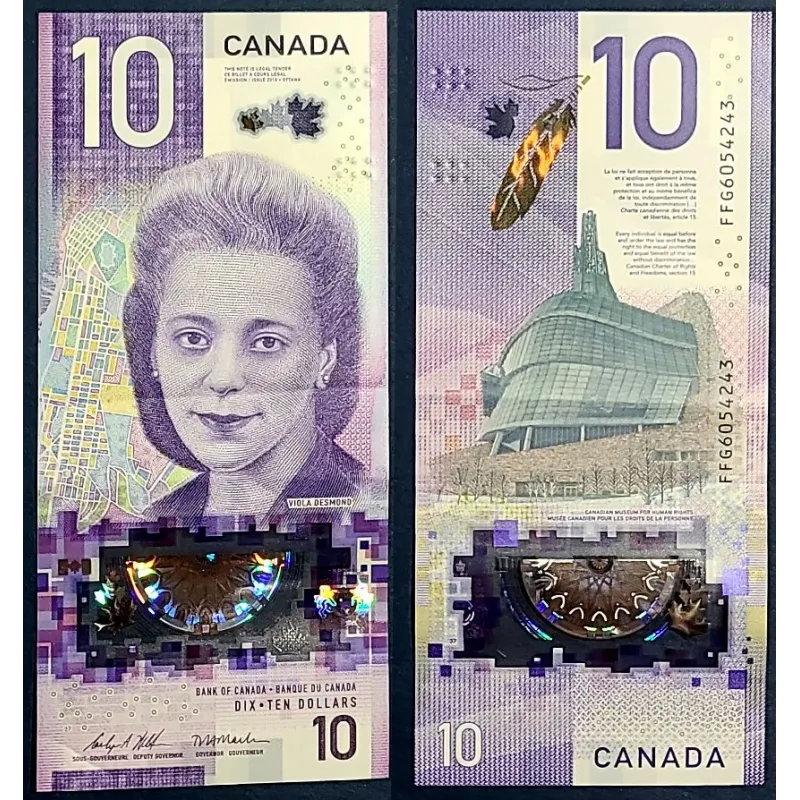 Canada P.113b, Billet de 10 dollar 2018 Viola Desmond