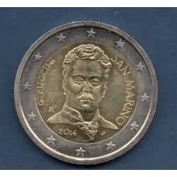 2 euros commémorative Saint Marin sans blister 2014 Giacomo Puccini
