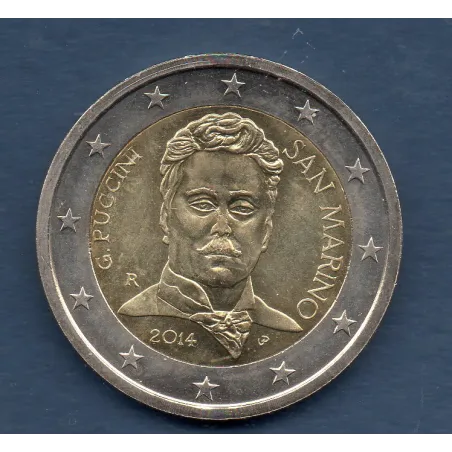 2 euros commémorative Saint Marin sans blister 2014 Giacomo Puccini