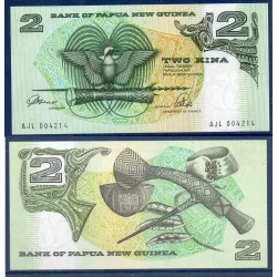 Papouasie P.12A, Billet de 2 Kina 1991série grasse