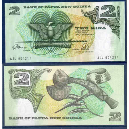 Papouasie P.12A, Billet de 2 Kina 1991série grasse