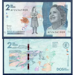 Colombie P.458b, TTB Billet de 2000 Pesos 2017 Débora Arango Pérez