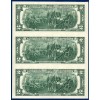 Etats Unis P.538 Neuf Dallas FW, 3 Billet uncut de 2 Dollars 2013 série K