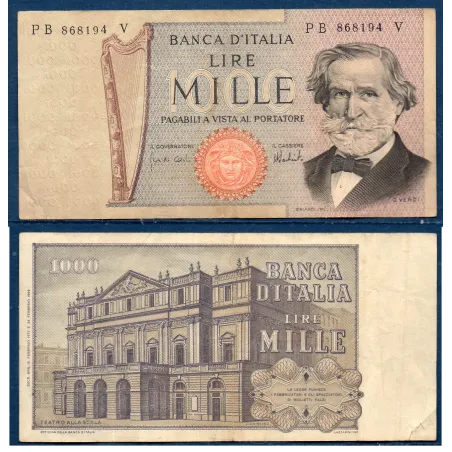 Italie P.101c, TB Billet de 1000 Lire 1973 Verdi