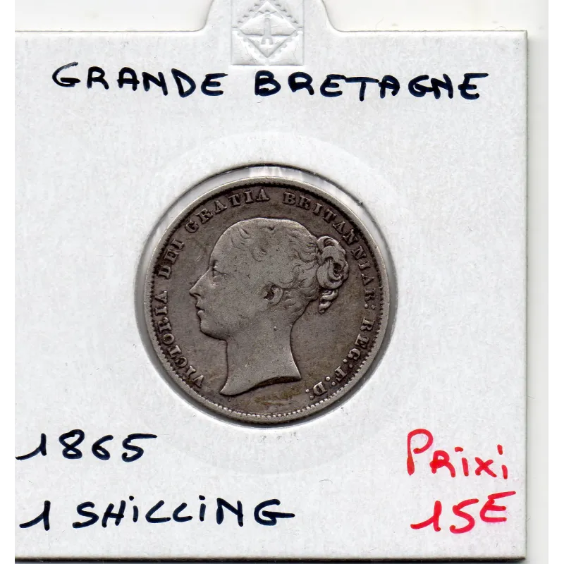 Grande Bretagne 1 shilling 1865 TB, KM 734 pièce de monnaie