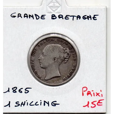 Grande Bretagne 1 shilling 1865 TB, KM 734 pièce de monnaie