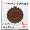 Grande Bretagne 1/2 Penny 1854 TTB+, KM 726 pièce de monnaie