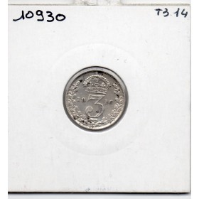 Grande Bretagne 3 pence 1916 TTB, KM 813 pièce de monnaie
