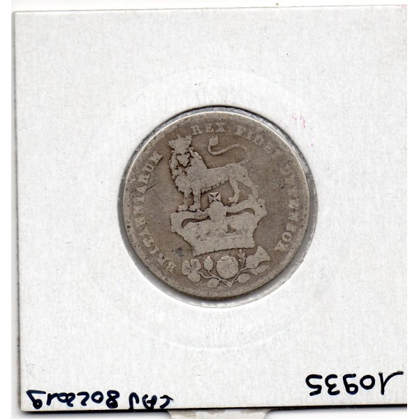 Grande Bretagne 1 shilling 1826 B, KM 694 pièce de monnaie