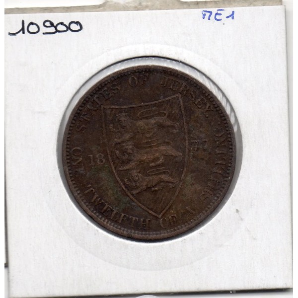 Jersey 1/12 Shilling 1877 H Heaton TTB+, KM 8 pièce de monnaie