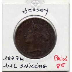 Jersey 1/12 Shilling 1877 H Heaton TTB+, KM 8 pièce de monnaie