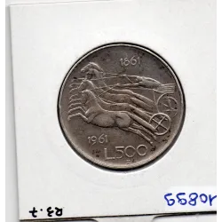 Italie 500 Lire 1961 Unité Italienne TTB,  KM 99 pièce de monnaie