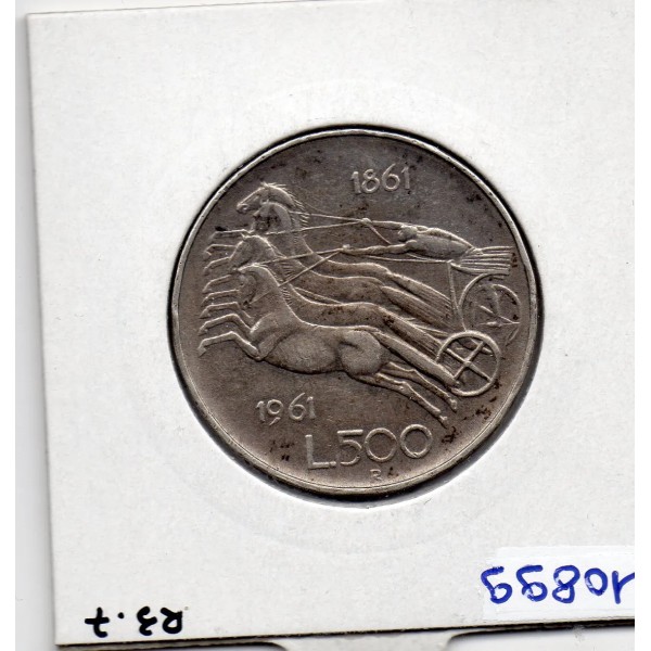 Italie 500 Lire 1961 Unité Italienne TTB,  KM 99 pièce de monnaie