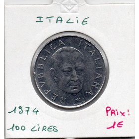 Italie 100 Lire 1974 Sup- Guglielmo Marconi,  KM 102 pièce de monnaie