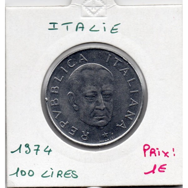 Italie 100 Lire 1974 Sup- Guglielmo Marconi,  KM 102 pièce de monnaie