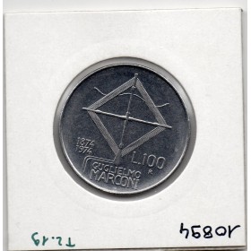 Italie 100 Lire 1974 Sup- Guglielmo Marconi,  KM 102 pièce de monnaie