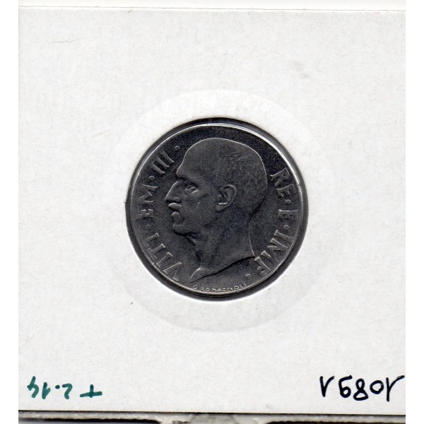 Italie 20 centesimi 1942 Magnétique striée Sup,  KM 75b pièce de monnaie