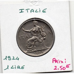 Italie 1 Lire 1924 Sup,  KM 62 pièce de monnaie