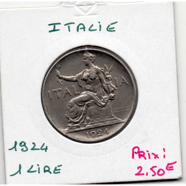 Italie 1 Lire 1924 Sup,  KM 62 pièce de monnaie