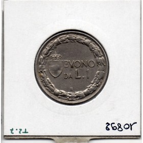 Italie 1 Lire 1924 Sup,  KM 62 pièce de monnaie