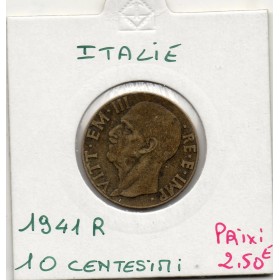 Italie 10 centesimi 1941 R Rome Sup,  KM 74a pièce de monnaie