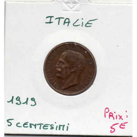 Italie 5 centesimi 1919 R Rome Sup,  KM 59 pièce de monnaie