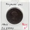 Grande Bretagne 1/2 Penny 1807 TTB, KM 662 pièce de monnaie