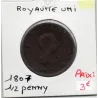Grande Bretagne 1/2 Penny 1807 TB-, KM 662 pièce de monnaie