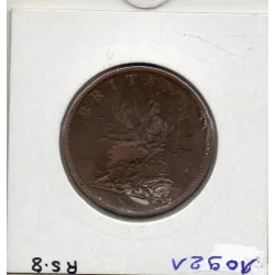 Grande Bretagne 1/2 Penny 1806 B, KM 662 pièce de monnaie
