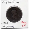 Grande Bretagne 1/2 Penny 1806 B+, KM 662 pièce de monnaie