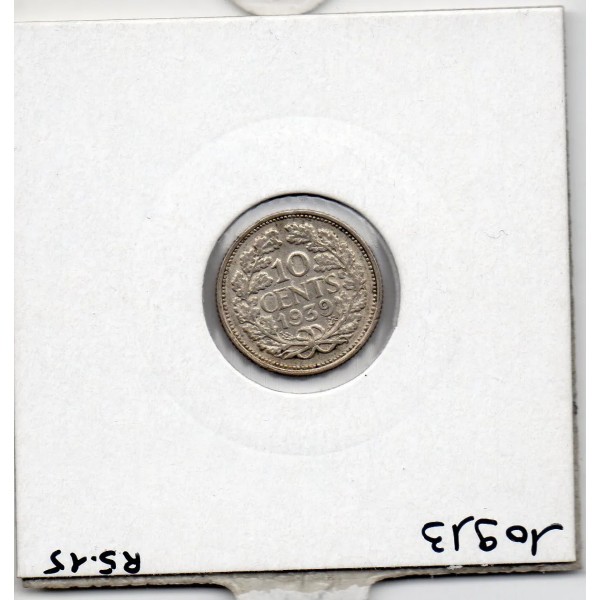 Pays Bas 10 cents 1939 Sup, KM 163 pièce de monnaie