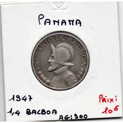 Panama 1/4 de Balboa 1947  TTB-, KM 11.1 pièce de monnaie
