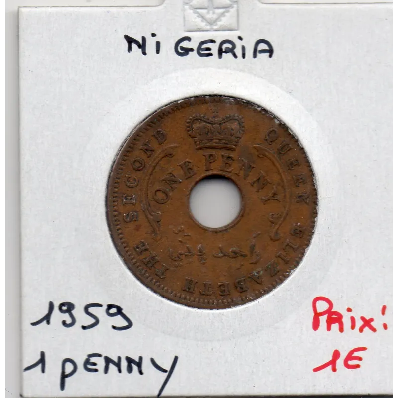 Nigeria 1 penny 1959 TTB KM 2 pièce de monnaie