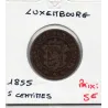 Luxembourg 5 centimes 1855 TB, KM 22 pièce de monnaie Luxembourg 5 centimes 1855 TB, KM 22 pièce de monnaie