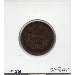 Luxembourg 5 centimes 1855 TB, KM 22 pièce de monnaie