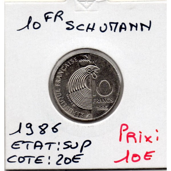 10 francs Schuman 1986 Sup
