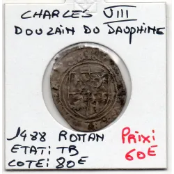 Douzain du dauphiné Roman Charles VIII (1488) TB+