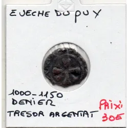 Auvergne, évêché du Puy, anonyme (1000-1150) denier du trésor d'Argentat