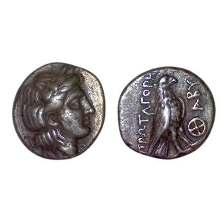Troade , Abydos drachme argent (-375 à -350) magistrat Protagoras
