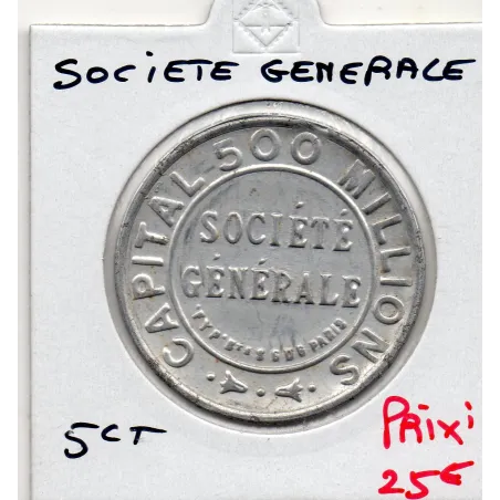 Timbre Monnaie Société générale 5 centimes