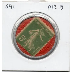 Timbre Monnaie Société générale 5 centimes