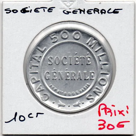 Timbre Monnaie Société générale 10 centimes