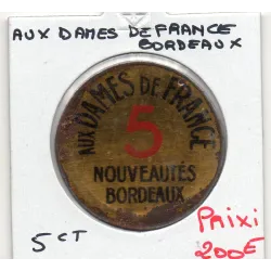 Timbre Monnaie aux dames de France Bordeaux 5 centimes