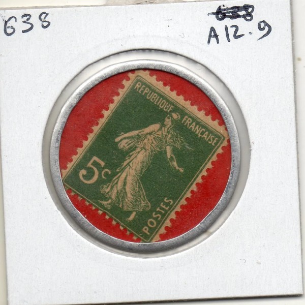 Timbre Monnaie Batterie de cuisines Carpentier 5 centimes