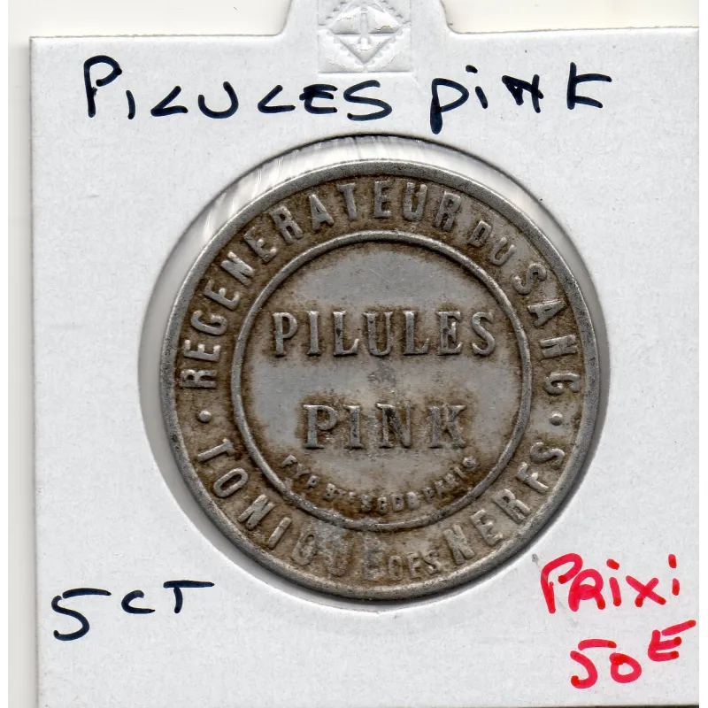 Timbre Monnaie Pilules Pink 5 centimes Timbre Monnaie Pilules Pink 5 centimes