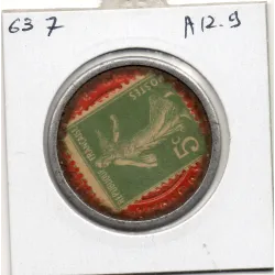 Timbre Monnaie Pilules Pink 5 centimes