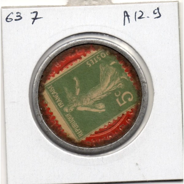 Timbre Monnaie Pilules Pink 5 centimes