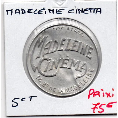Timbre Monnaie Madeleine Cinema 5 centimes