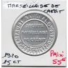 Timbre Monnaie Société marseillaise de crédit 15 centimes 1920