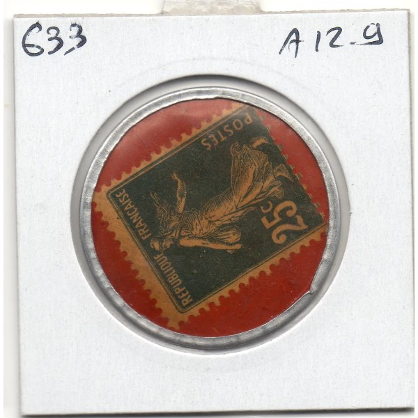 Timbre Monnaie Savon dentifrice Botot 25 centimes